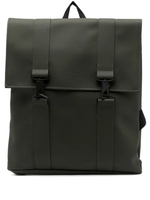 Rains Msn buckle-fastening flap-top backpack Green RA13300