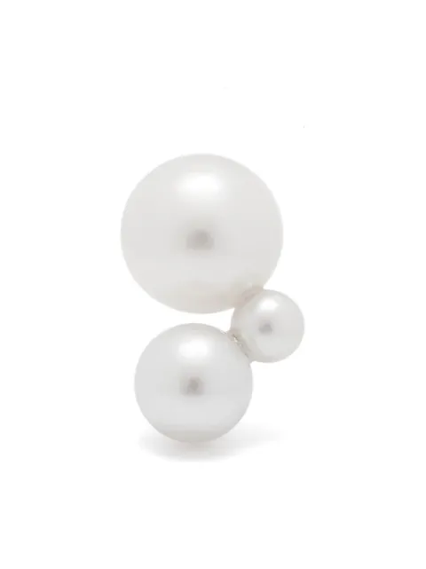 Sophie Bille Brahe 14kt yellow gold freshwater pearls Petite Stellari single earring Gold EA24BW55FWR