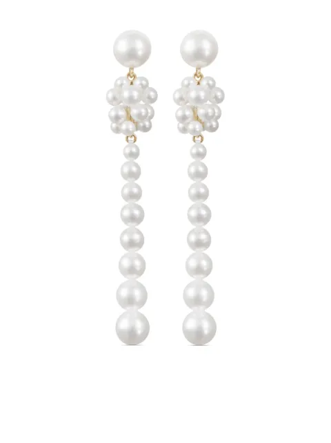 Sophie Bille Brahe 14kt recycled yellow gold Colonna freshwater pearl earrings Gold EA24PETPILFW