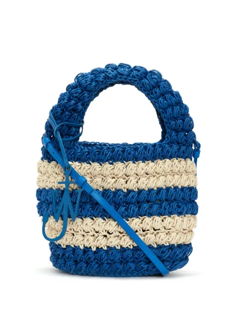 JW Anderson Anchor striped crochet clutch bag Blue HB0588FA0305857