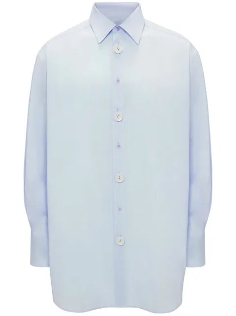 JW Anderson Anchor-embroidered cotton shirt Blue SH0290PG1140804