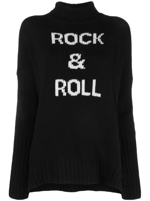 Zadig&Voltaire intarsia-knit merino wool jumper Black PWHMZ1101F0