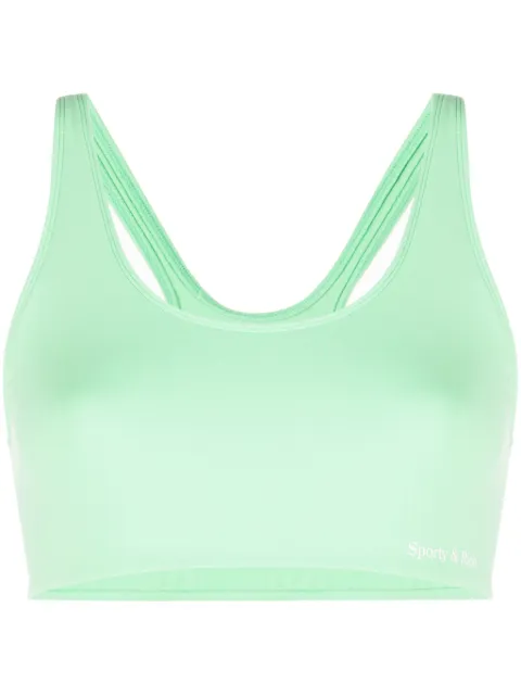 Sporty & Rich scoop-neck sports bra Green BR931KE