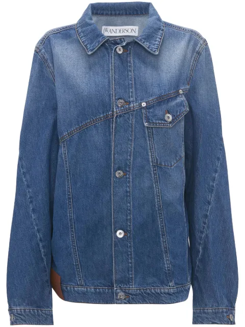 JW Anderson anchor-logo deconstructed denim jacket Blue DJ0030PG1164804