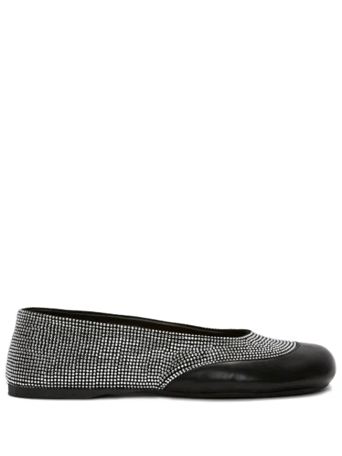 JW Anderson crystal-embellished ballerina flats Black ANW42013B19160