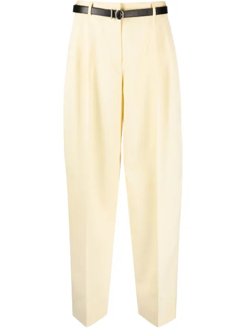 Jil Sander regular butter wool trousers Yellow J02KA0152J40021
