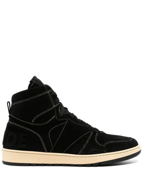 RHUDE Rhecess high-top suede sneakers Black RHFW23FO12451890