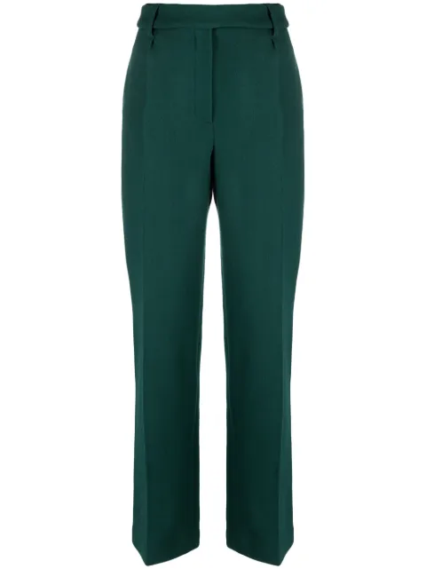 Alexandre Vauthier houndstooth wide-leg trousers Green 233PA1952