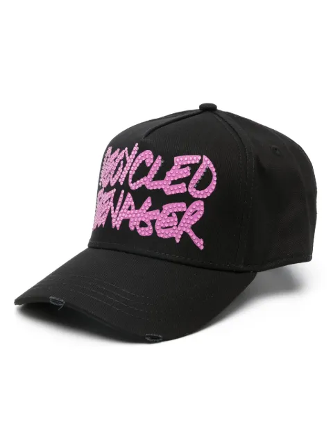 DSQUARED2 logo-appliqué cotton baseball cap Black BCM075505C03955
