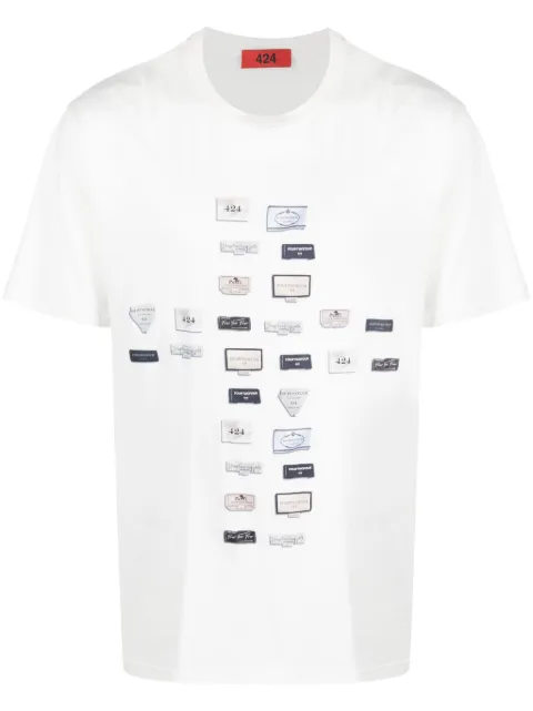 424 graphic-print cotton T-shirt White 35424M01236532