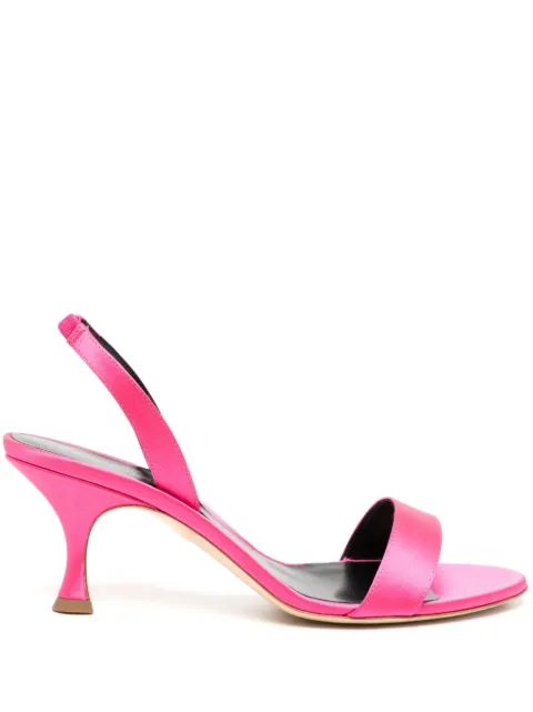 Rupert Sanderson Decade 70mm satin slingback sandals Pink FAL2320