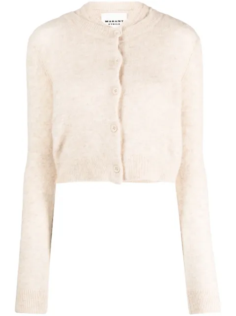 MARANT ÉTOILE Amenita cropped cardigan Neutrals CA0042FAA1L68E