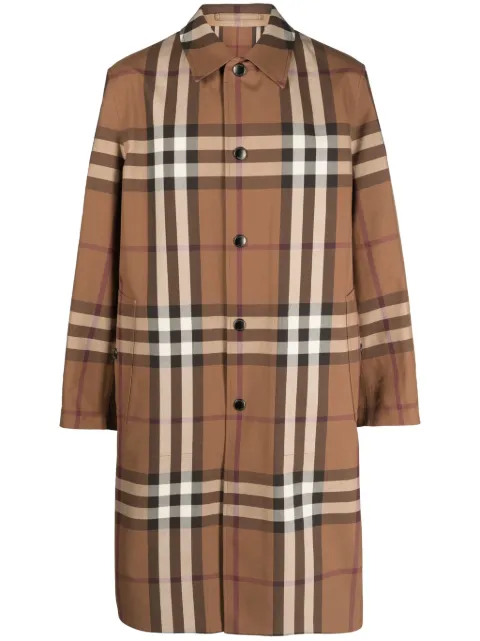Burberry Vintage Check-pattern cotton coat Brown 8081875
