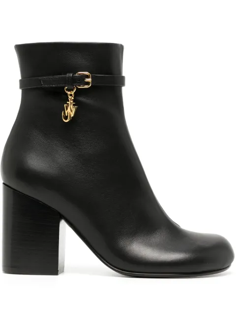 JW Anderson 80mm logo-charm leather boots Black ANW41022A18150