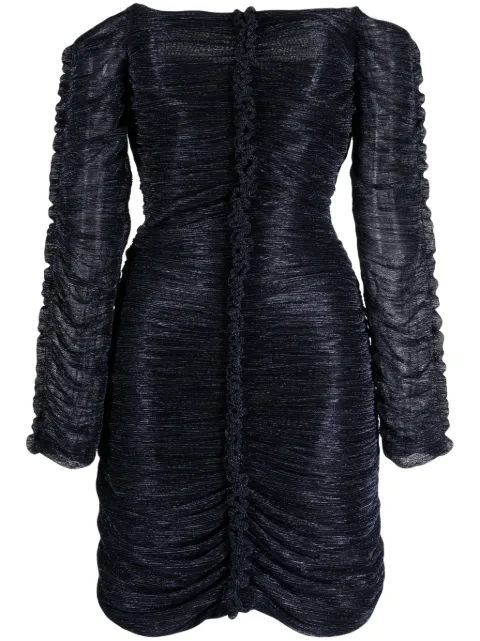 Costarellos off-shoulder ruched minidress Blue PR2320