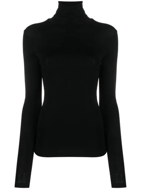 Róhe roll-neck merino-wool top Black 40822300