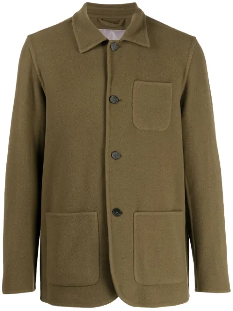 Herno button-up virgin wool blend cardigan Brown GA00011UR33381