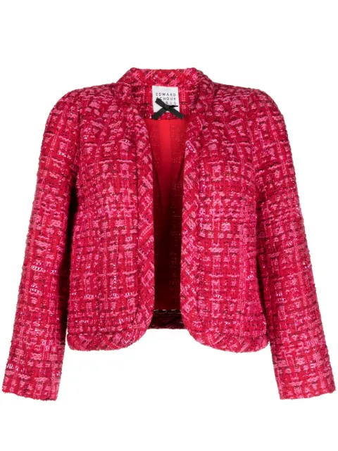 Edward Achour Paris cropped tweed jacket Red 050136539