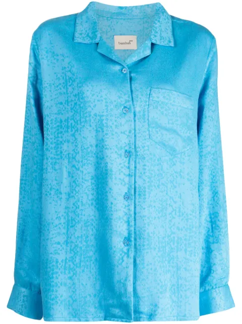 Bambah textured-finish cotton shirt Blue BMRE2421