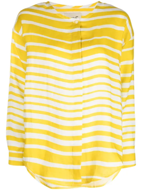 Bambah striped linen shirt Yellow BMRE2404