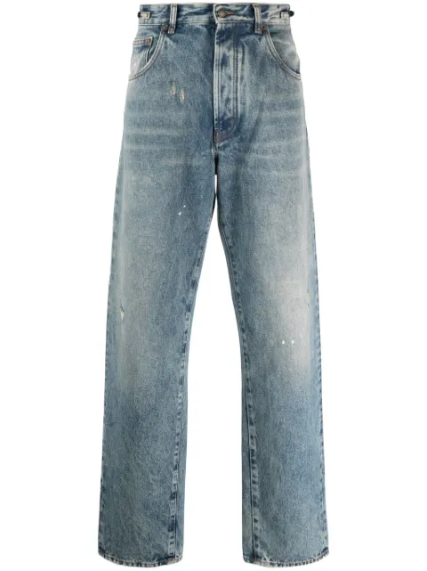 DARKPARK logo-patch straight-leg jeans Blue MTR02DBL01W054