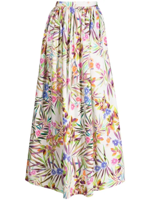 Bambah Floral Sarah cotton midi skirt Multicolour BMCAP2425