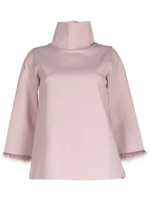 Herno Resort contrast-trim knitted top Pink JG00018DR50057
