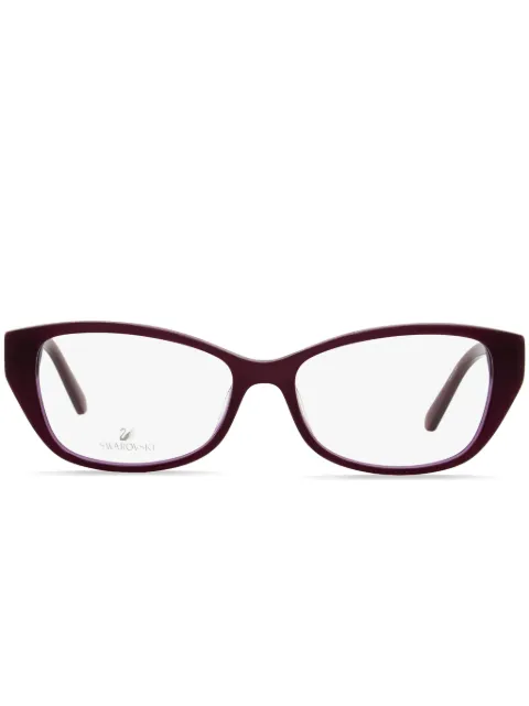 Swarovski Eyewear 5391 rectangle-frame crystal glasses Purple SK5391