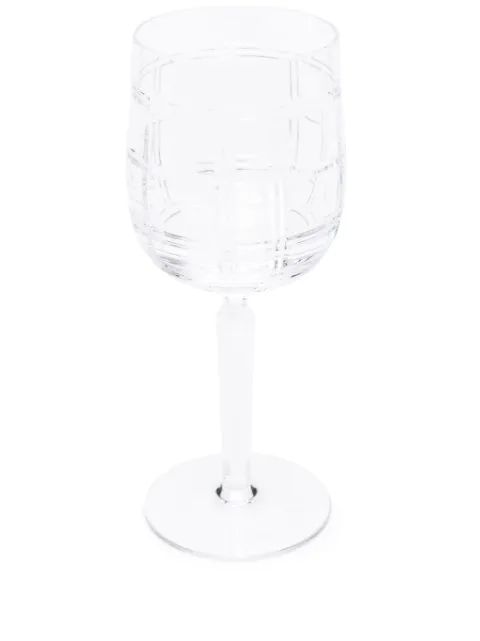 Ralph Lauren Home Hudson plaid wine glass (7.6cm) Neutrals 680828459001