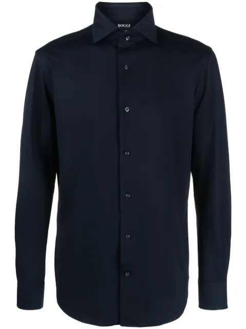 Boggi Milano long-sleeve button-up shirt Blue BO21C004104