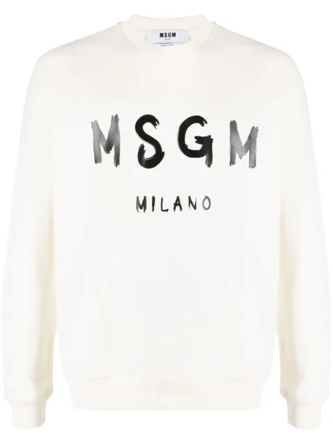 MSGM logo-print sweater White 2000MM513200001