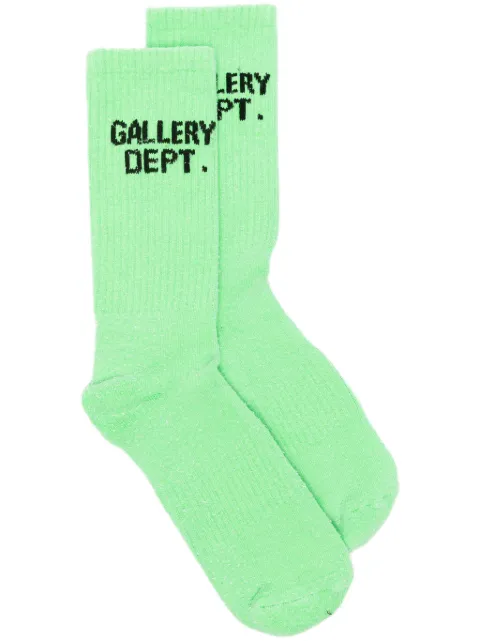 GALLERY DEPT. Clean logo intarsia-knit socks Green CS9547