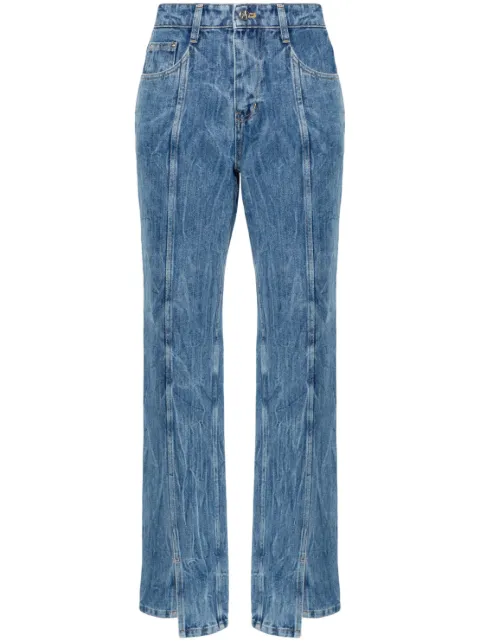 LVIR wrinkled-detailed cotton jeans Blue LV24SPT08