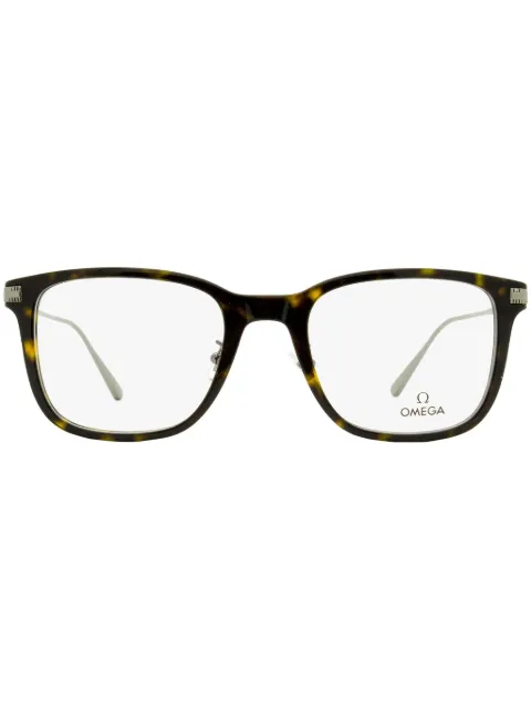 OMEGA EYEWEAR tortoiseshell square-frame glasses Brown OM5005H