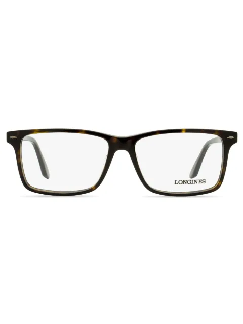 Longines tortoiseshell rectangle-frame glasses Brown LG5032