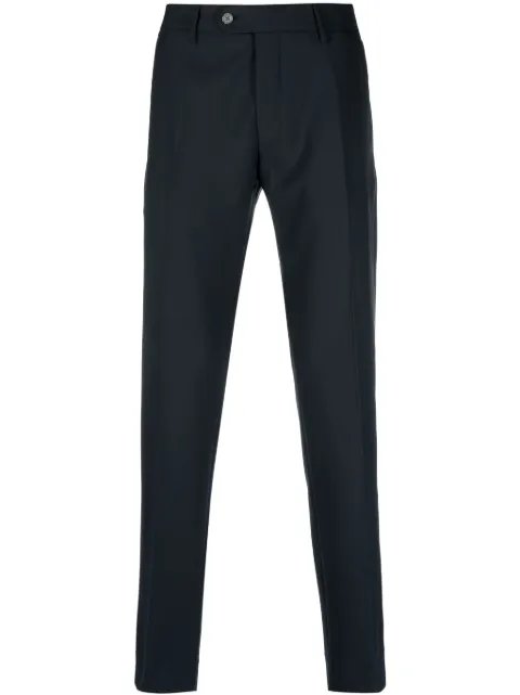 Boggi Milano mid-rise tailored trousers Blue BO21C003002