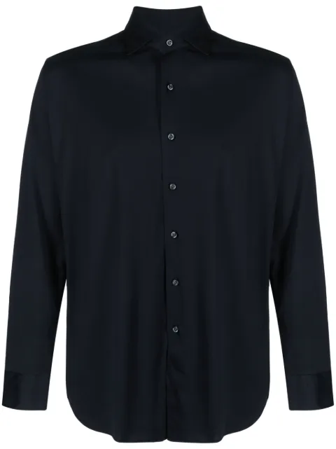 Boggi Milano long-sleeve cotton shirt Blue BO18C002301