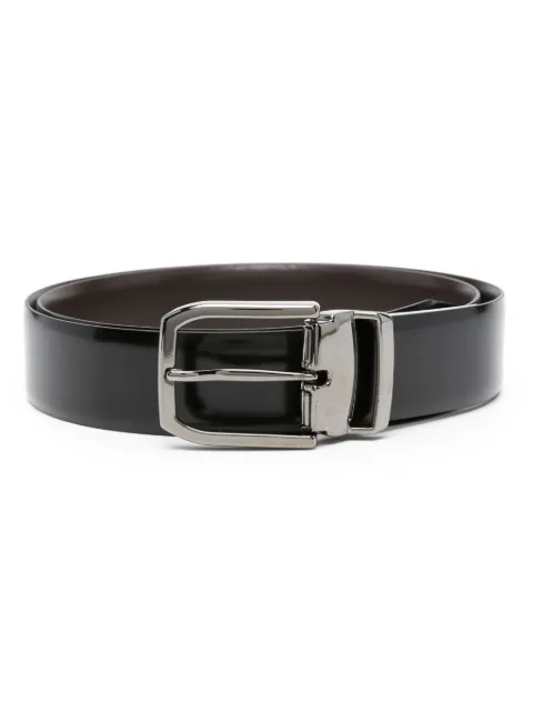 Boggi Milano reversible leather belt Black BO22C015101