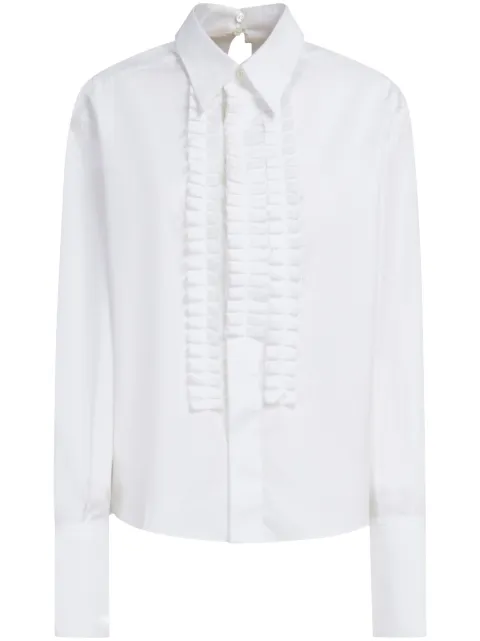 Marni pleat-detail cotton shirt White CAMA0561FYUTC223