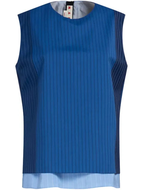 Marni colour-block sleeveless blouse Blue TTMA0289QUUTWA14