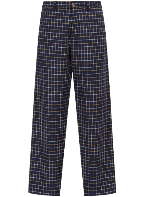 Marni check-pattern straight-leg trousers Blue PUMU0156A3UTC317