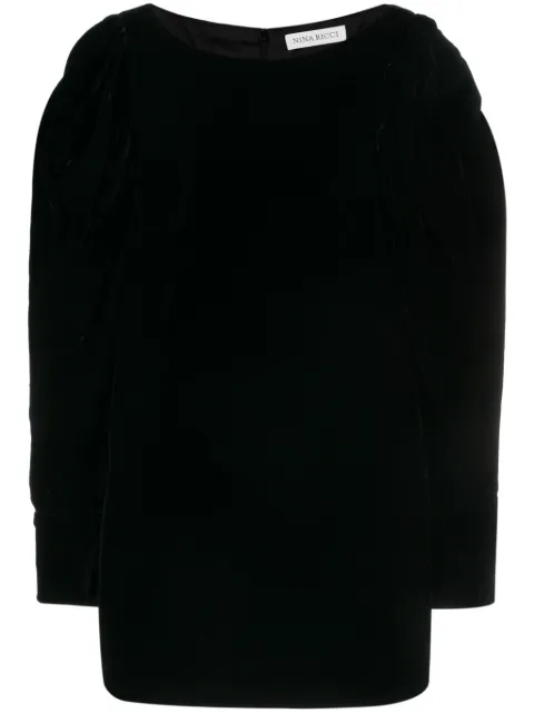 Nina Ricci velvet mini dress Black 23ACRO028RA0044U9000