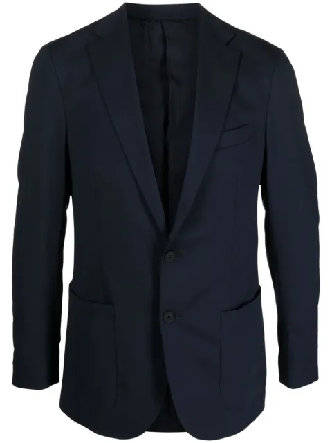 Boggi Milano single-breasted notched-lapels blazer Blue BO20C005501