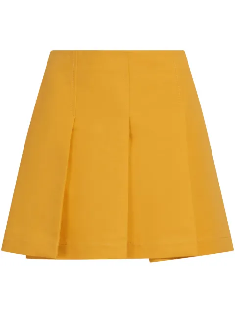 Marni pleated cotton miniskirt Yellow GOMA0612A0TCX28