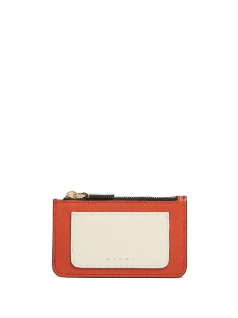 Marni Saffiano leather colour-block wallet Blue PFMO0025U2LV520
