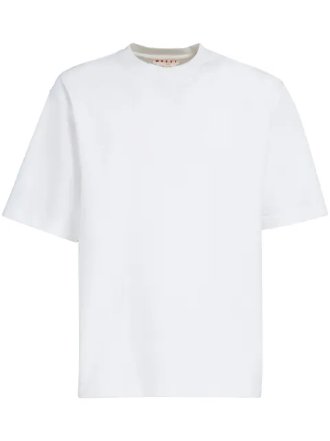 Marni logo-patch cotton T-shirt White HUMU0287X0UTC323