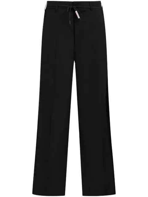 Marni satin-stripe trim trousers Black PUMU0249QUTW839