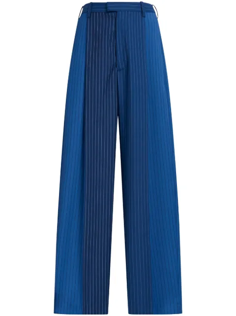 Marni pinstriped straight-leg trousers Blue PAMA0449A0UTWA14