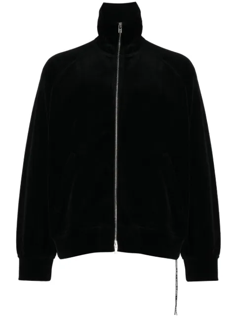 Mastermind World zip-up velour sweatshirt Black MW23S11BL042010BLK