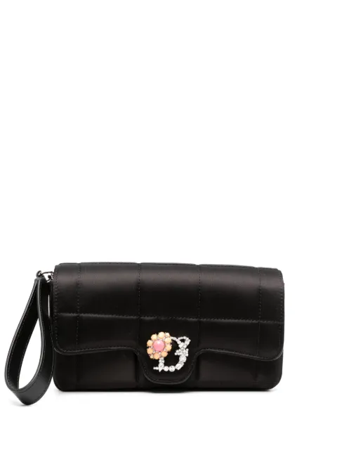 DSQUARED2 D2 Statement quilted clutch bag Black CLW003000100001